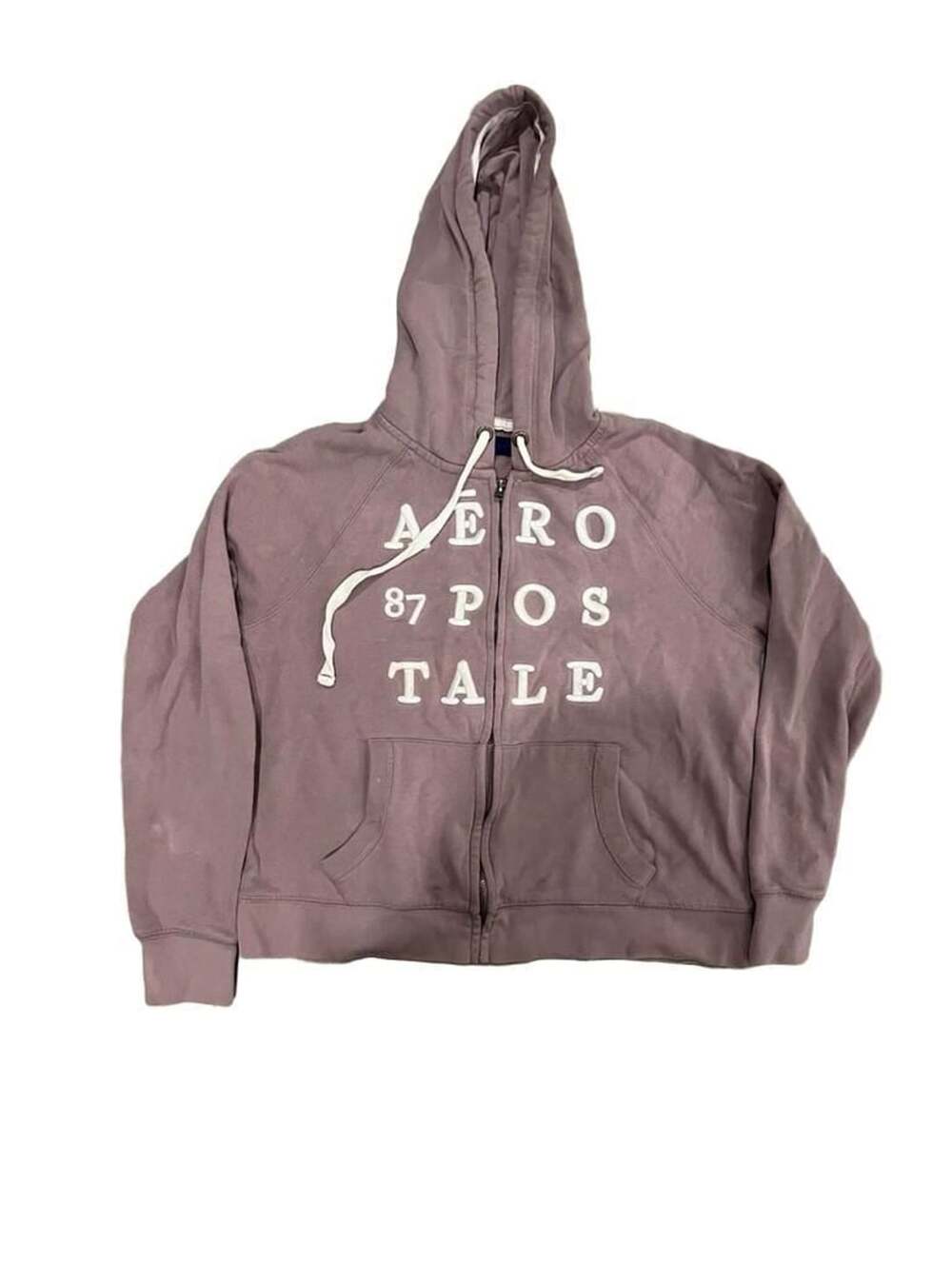 Aéropostale Full Zip Hoodie Size XL Purple Mauve Fleece